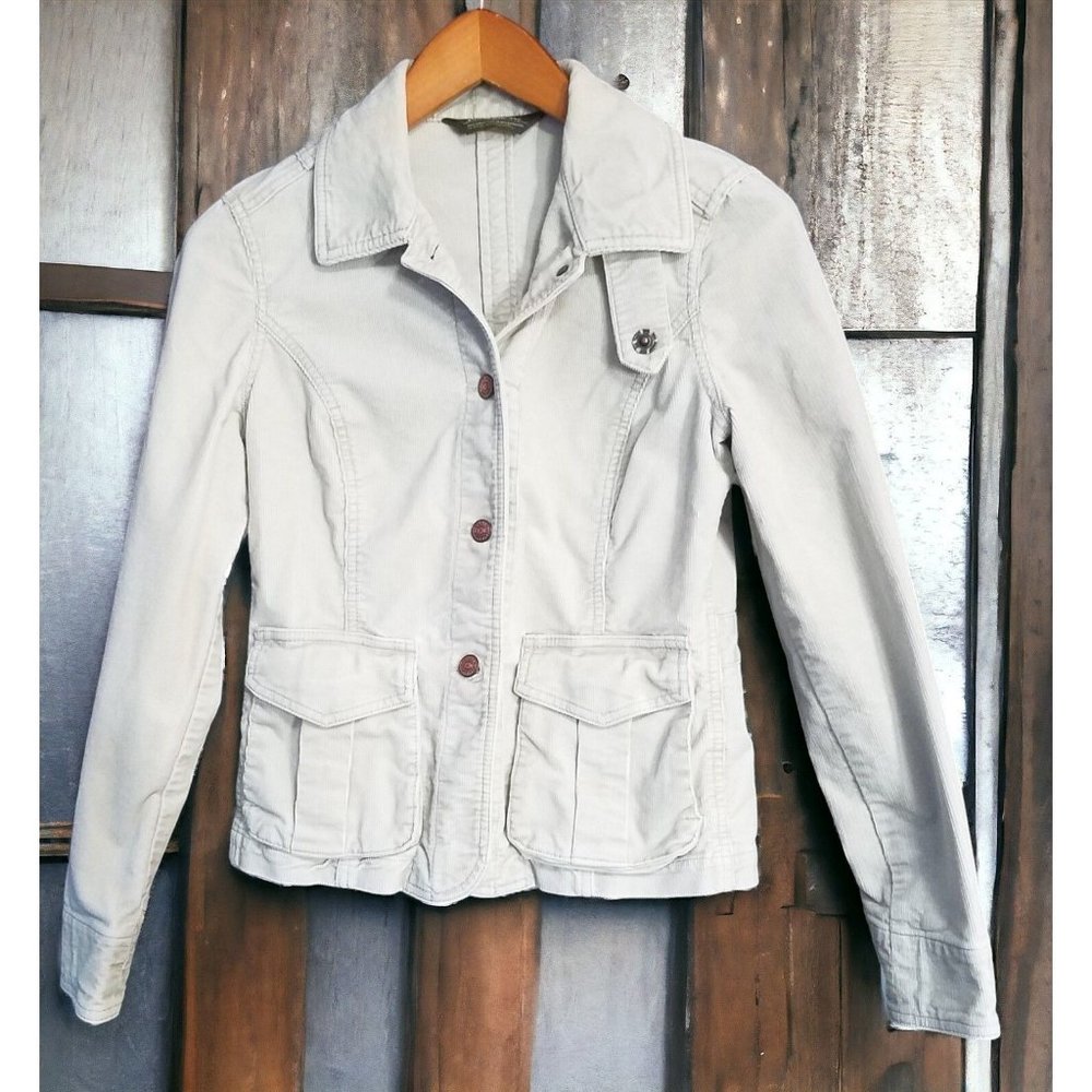 Eddie Bauer Corduroy Jacket Womens Size XS Button Up Long Sleeve Pockets